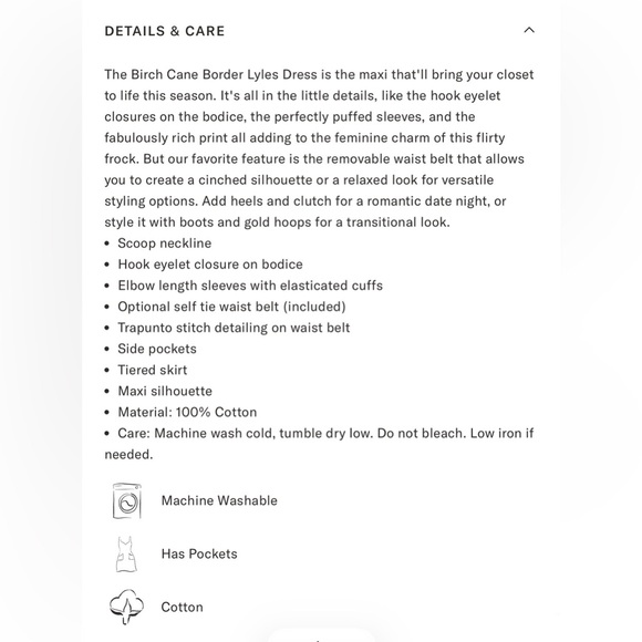 Tuckernuck Birch Cane Border Lyles Dress size L - Picture 7 of 11